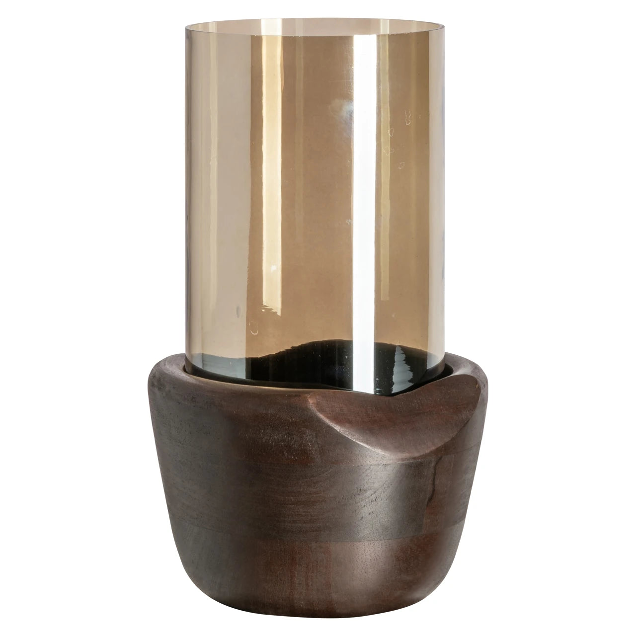 Hurricane light Sloane valnøtt stor Richmond Interiors Lanterne og lysglass