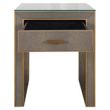 Nattbord Bloomville messing shagreen inkl. glassplate Richmond Interiors Nattbord