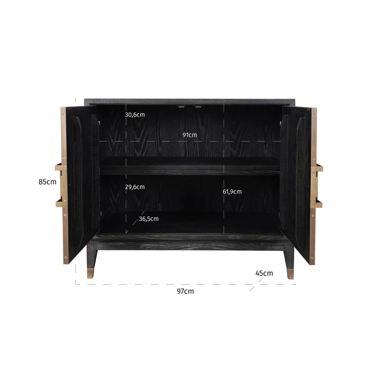 Sideboard Bloomville messing shagreen Richmond Interiors Skjenk