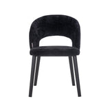 Spisestol Savoy svart chenille Richmond Interiors Spisestol