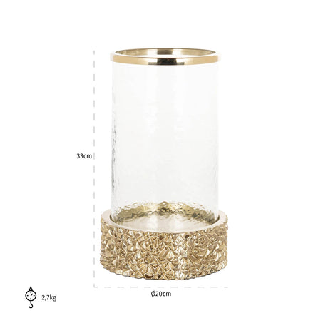 Hurricane light Jailey gold Richmond Interiors Lanterne og lysglass