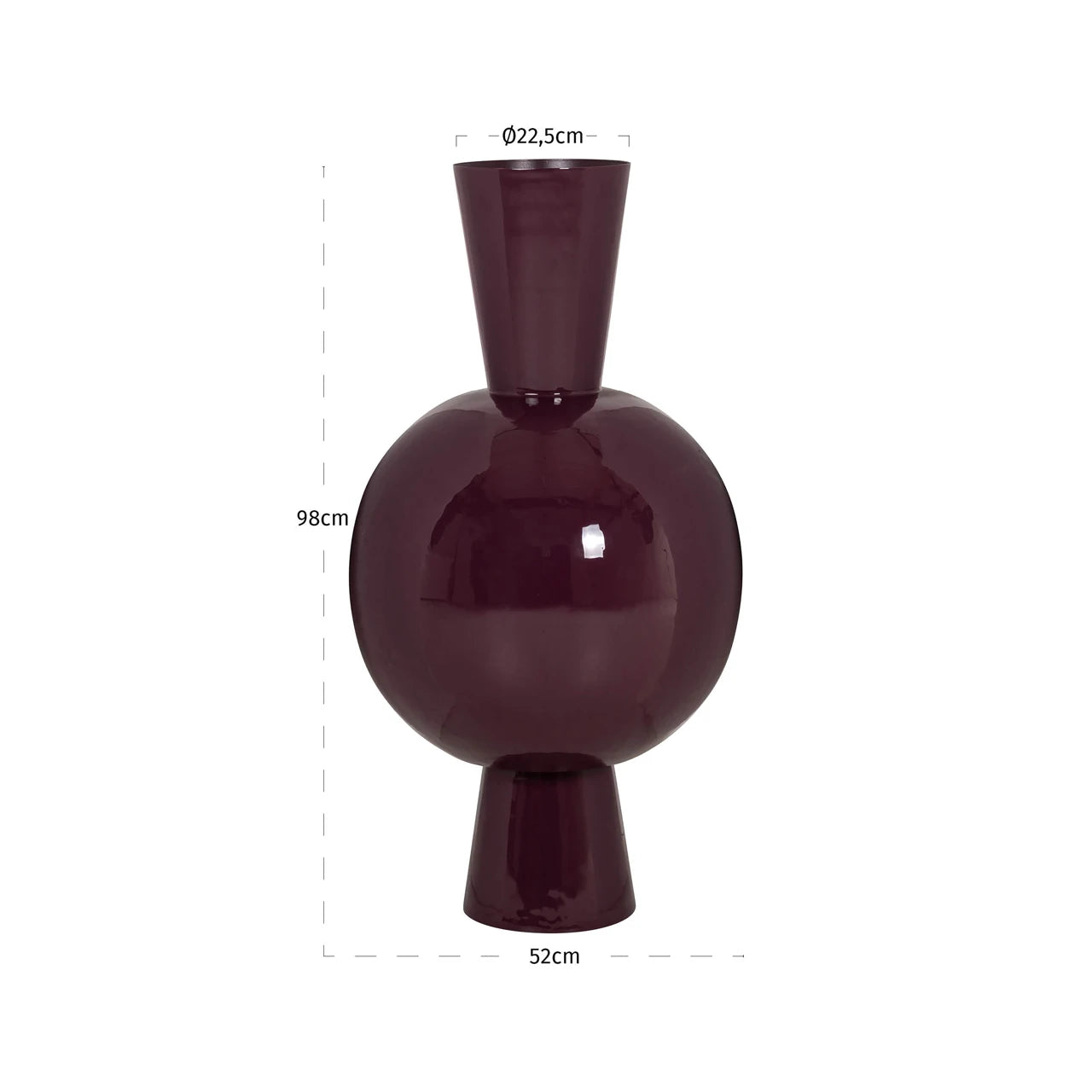 Vase Avine burgunder Richmond Interiors Vase
