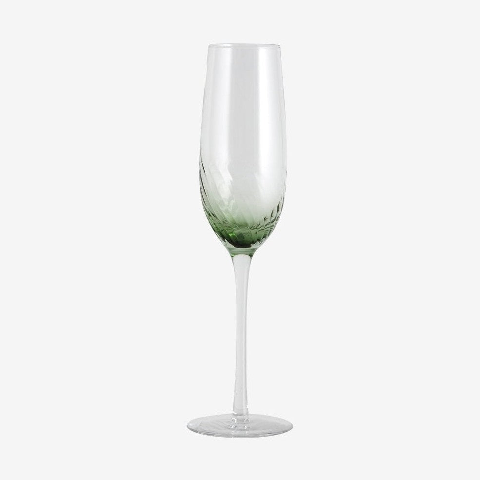 GARO champagneflasker - h27,5 cm - klart glass/grønn Nordal GLASS/JUGS