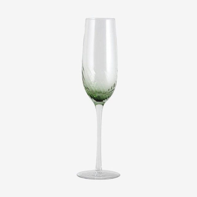 GARO champagneflasker - h27,5 cm - klart glass/grønn Nordal GLASS/JUGS