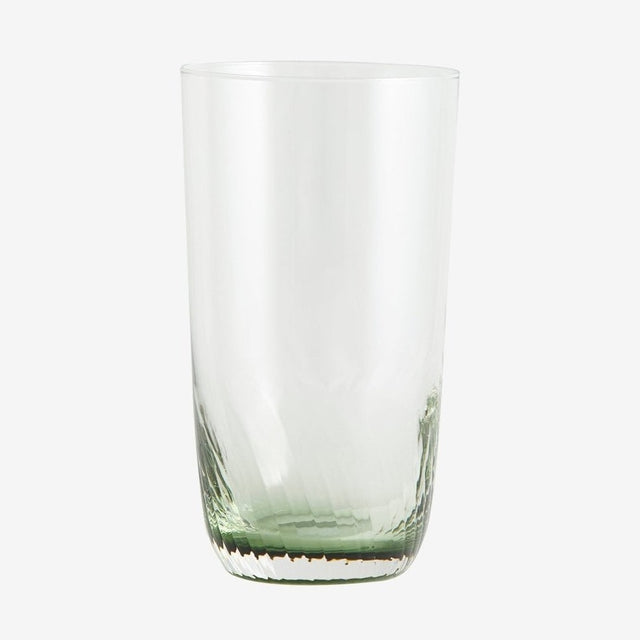 GARO høyt drikkeglass - h15 cm - klart glass/grønn Nordal GLASS/JUGS