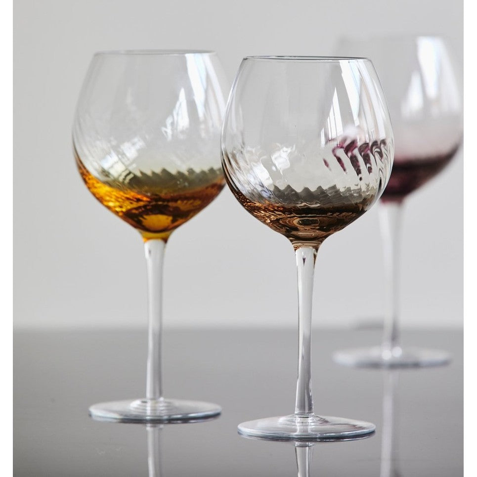 GARO-vinsglass - h23 cm - klart glass/brunt Nordal GLASS/JUGS