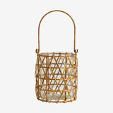 GHIZO sukkerrør lanterne - store - h22 cm - natur Nordal LANTERNER
