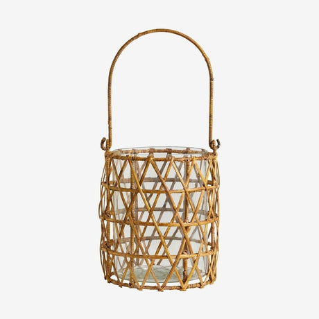 GHIZO sukkerrør lanterne - store - h22 cm - natur Nordal LANTERNER