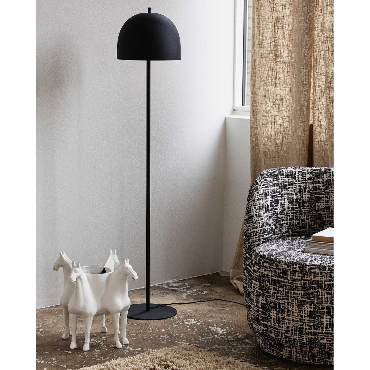 GLOW gulvlampe - h146 cm - mat sort Nordal STAND LAMP