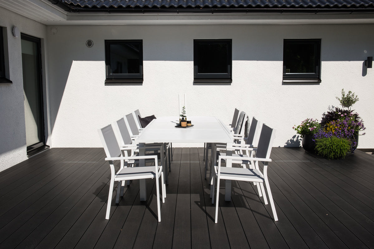 Marbella spisebord 160/240*100*H75 + Copacabana stol Venture Design Spisegruppe
