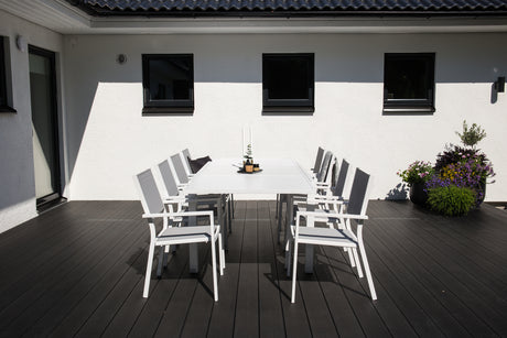 Marbella spisebord 160/240*100*H75 + Copacabana stol Venture Design Spisegruppe