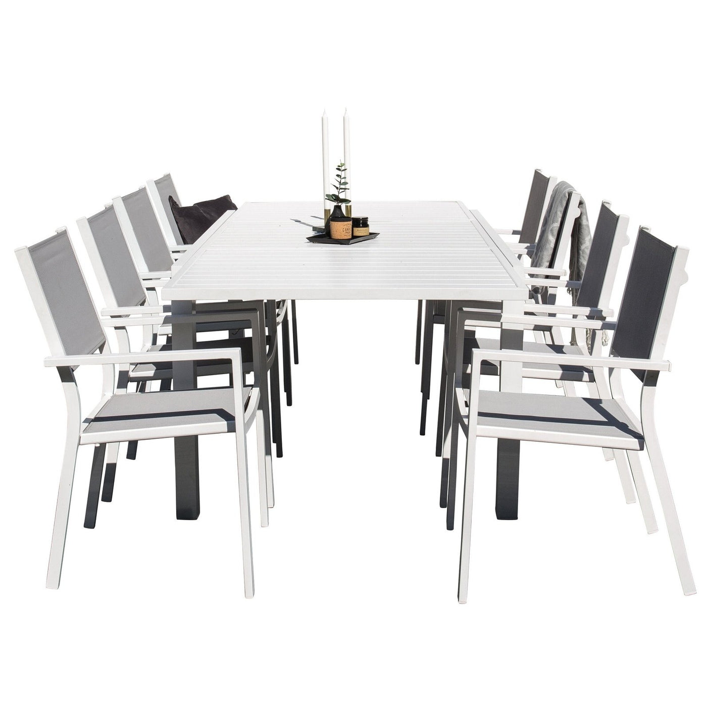 Marbella spisebord 160/240*100*H75 + Copacabana stol Venture Design Spisegruppe