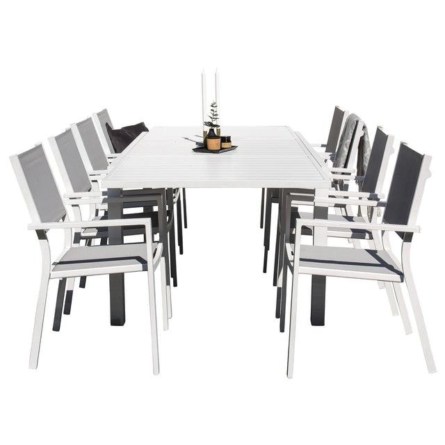 Marbella spisebord 160/240*100*H75 + Copacabana stol Venture Design Spisegruppe