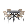 Alma Spisebord ø120cm + Lindos Lenestol Venture Design Spisegruppe