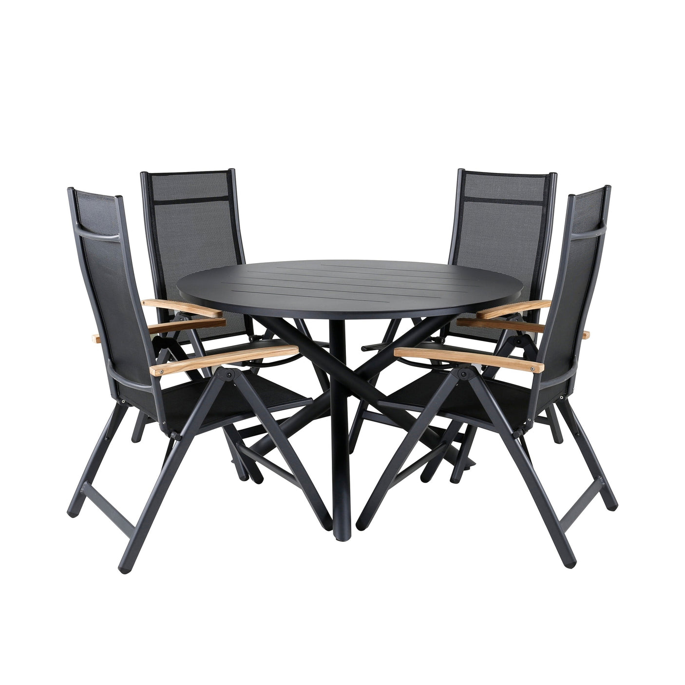 Alma spisebord ø120cm + Panama Light Stol Venture Design Spisegruppe