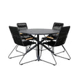 Alma spisebord ø120cm + Bois lenestol Venture Design Spisegruppe