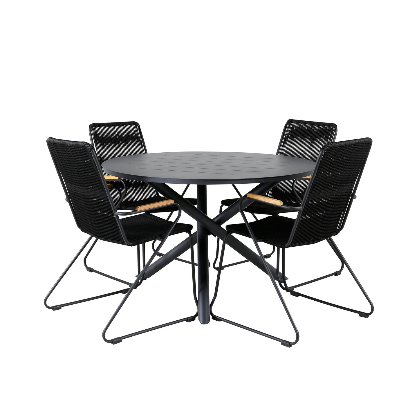 Alma spisebord ø120cm + Bois lenestol Venture Design Spisegruppe