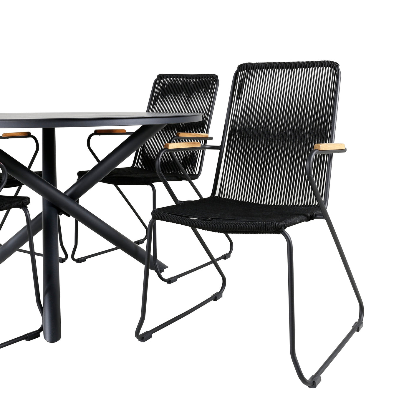 Alma spisebord ø120cm + Bois lenestol Venture Design Spisegruppe