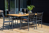 Chan spisebord 200cm + Santorini Armstol Venture Design Spisegruppe