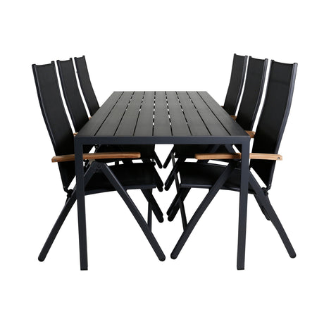 Break Table 205*90 + Panama lettstol Venture Design Spisegruppe