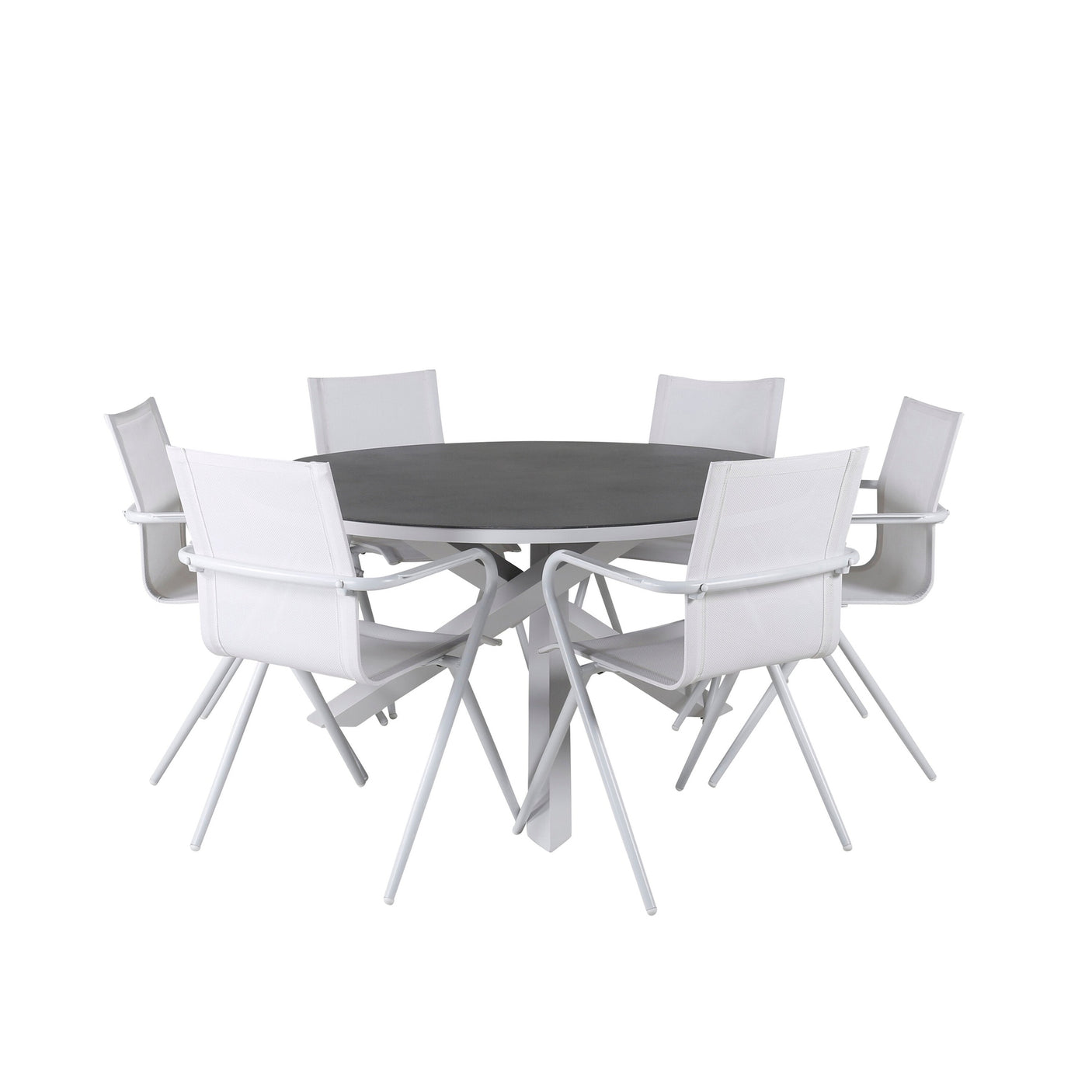 Copacabana bord ø 140 + Alina spisestoler Venture Design Spisegruppe