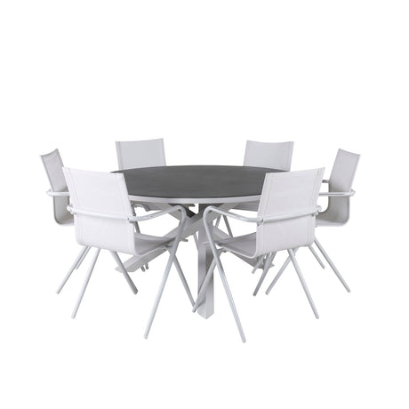 Copacabana bord ø 140 + Alina spisestoler Venture Design Spisegruppe