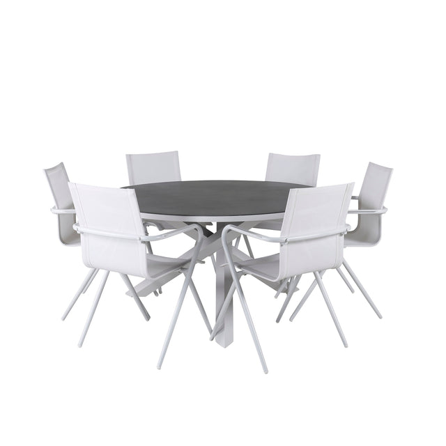 Copacabana bord ø 140 + Alina spisestoler Venture Design Spisegruppe