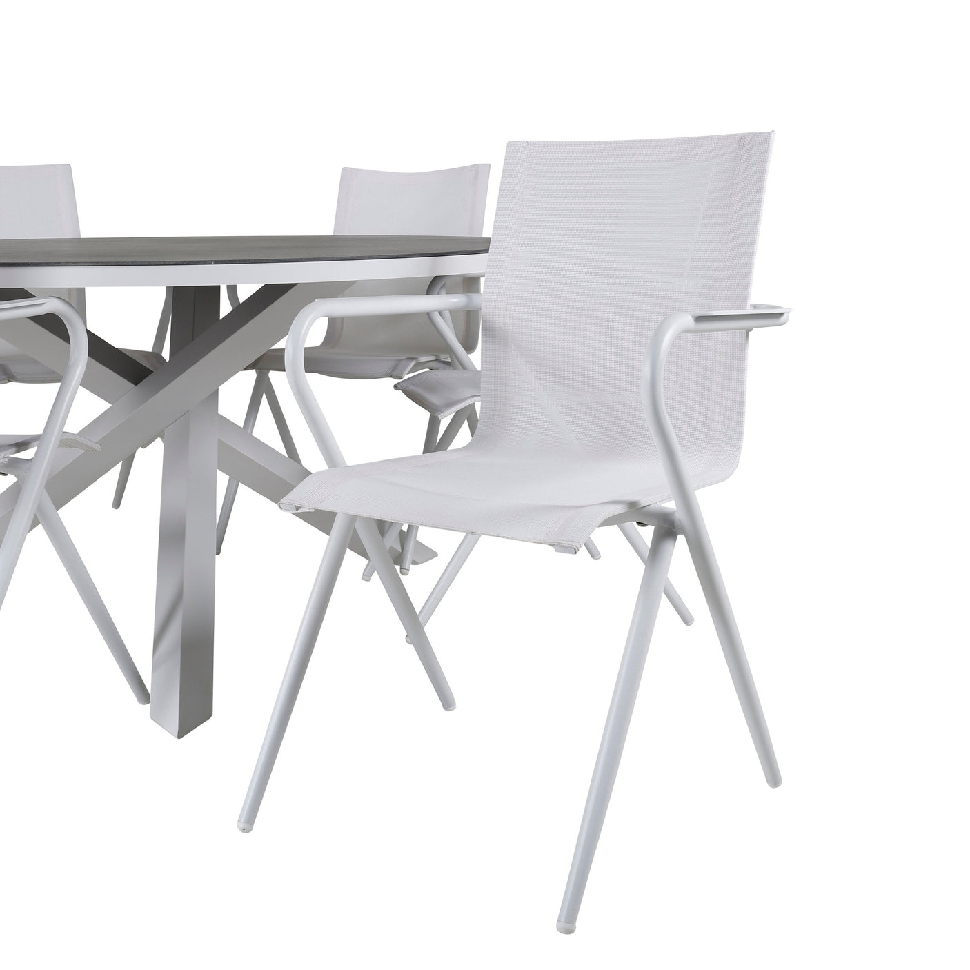 Copacabana bord ø 140 + Alina spisestoler Venture Design Spisegruppe