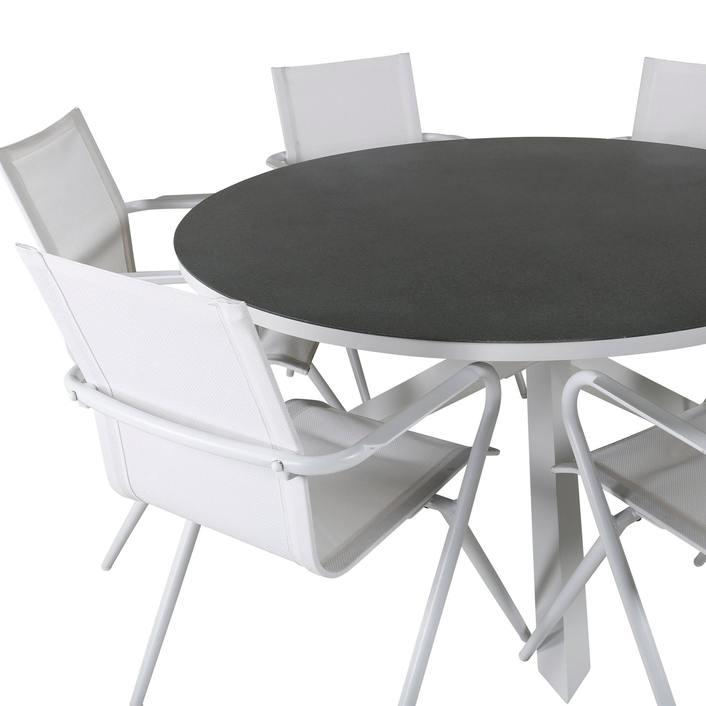 Copacabana bord ø 140 + Alina spisestoler Venture Design Spisegruppe