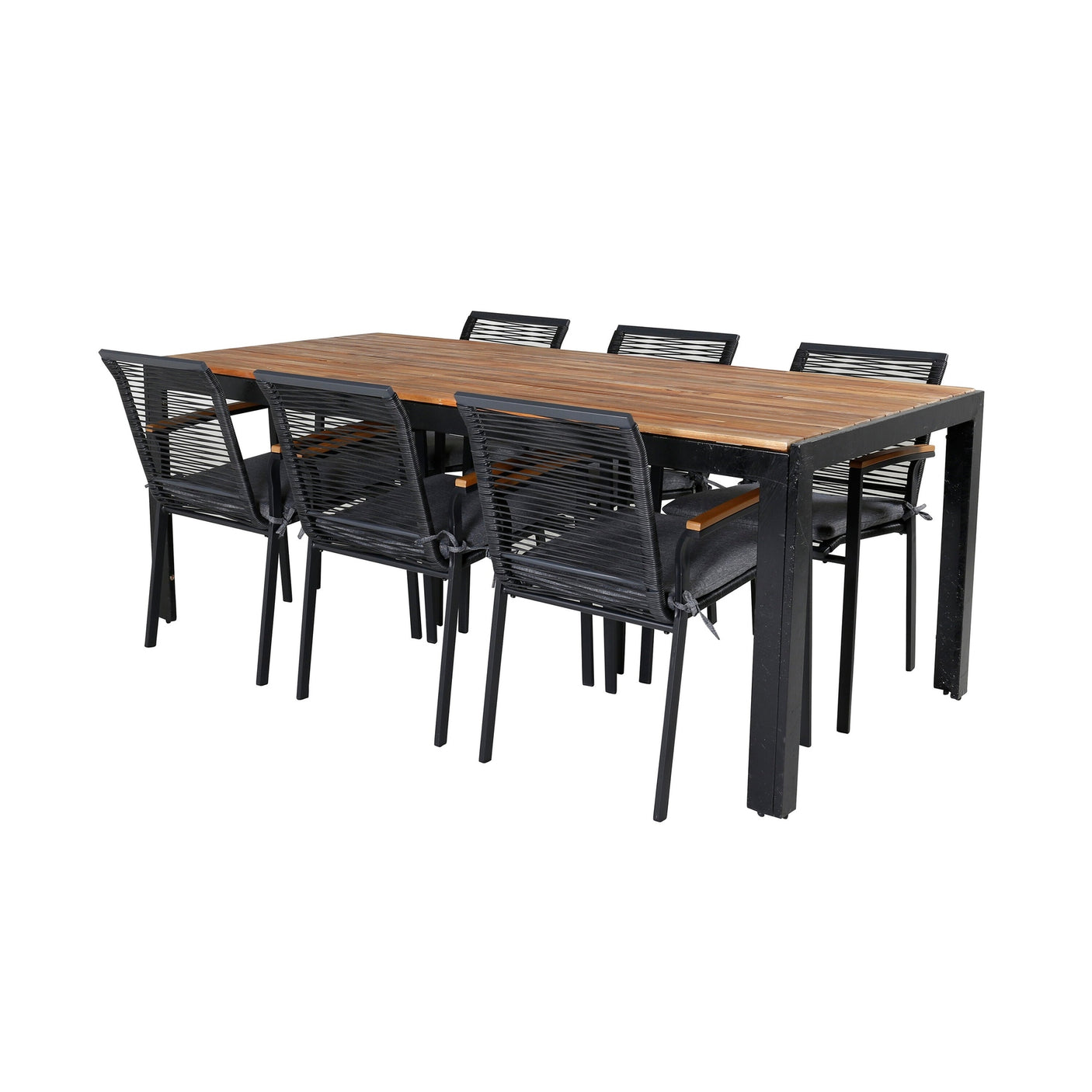Bois Spisebord 205*90cm + Dallas spisestoler Venture Design Spisegruppe