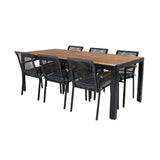 Bois Spisebord 205*90cm + Dallas spisestoler Venture Design Spisegruppe