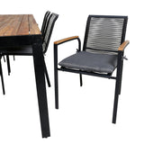 Bois Spisebord 205*90cm + Dallas spisestoler Venture Design Spisegruppe