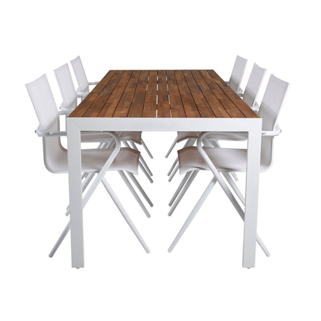 Bois Spisebord 205*90cm + Alina spisestoler Venture Design Spisegruppe