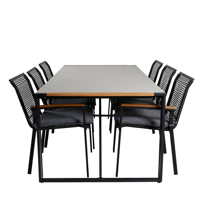 Texas Spisebord 200*100 + Dallas spisestoler Venture Design Spisegruppe