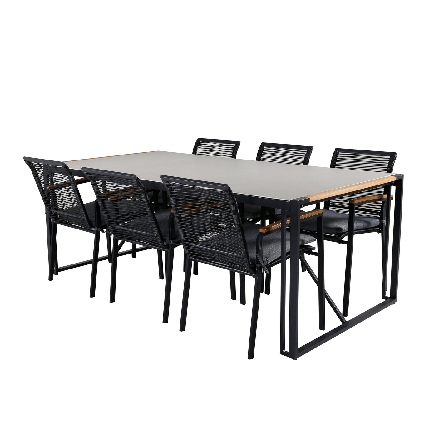 Texas Spisebord 200*100 + Dallas spisestoler Venture Design Spisegruppe
