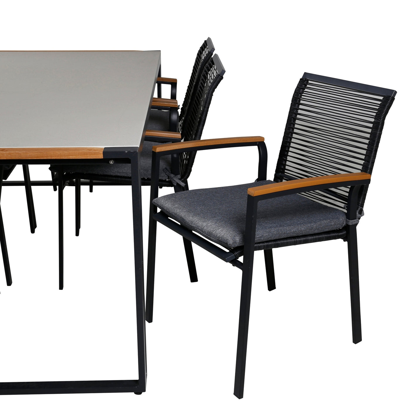Texas Spisebord 200*100 + Dallas spisestoler Venture Design Spisegruppe