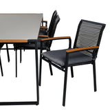 Texas Spisebord 200*100 + Dallas spisestoler Venture Design Spisegruppe