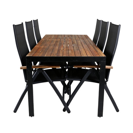 Bois Spisebord 205*90cm + Panama stol Venture Design Spisegruppe