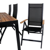 Bois Spisebord 205*90cm + Panama stol Venture Design Spisegruppe