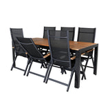 Bois Spisebord 205*90cm + Panama stol Venture Design Spisegruppe