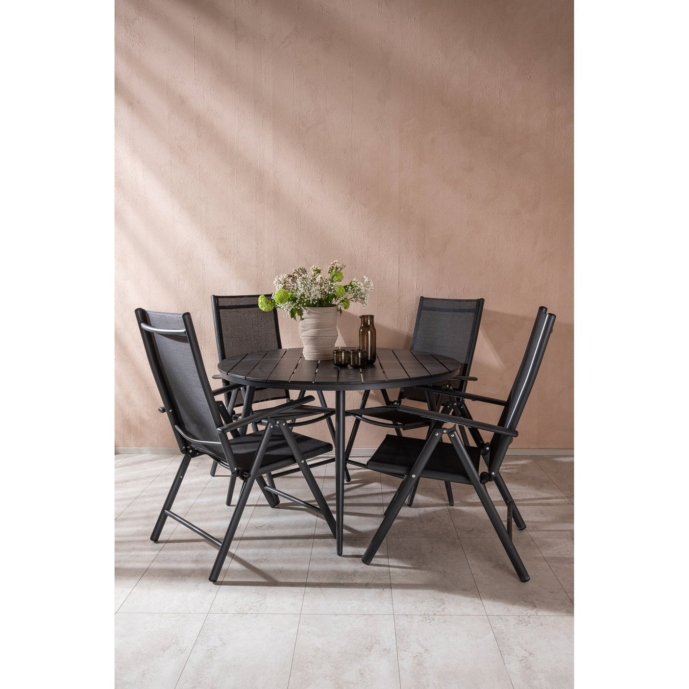 Break Spisebord Rundt 120ø + Break stoler Venture Design Spisegruppe