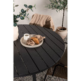 Pause Spisebord Rundt 120ø + Lindos Lenestol Venture Design Spisegruppe