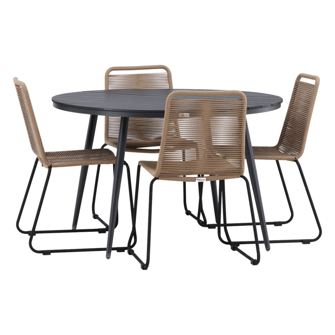 Break Spisebord Rundt 120ø + Lindos Venture Design Spisegruppe