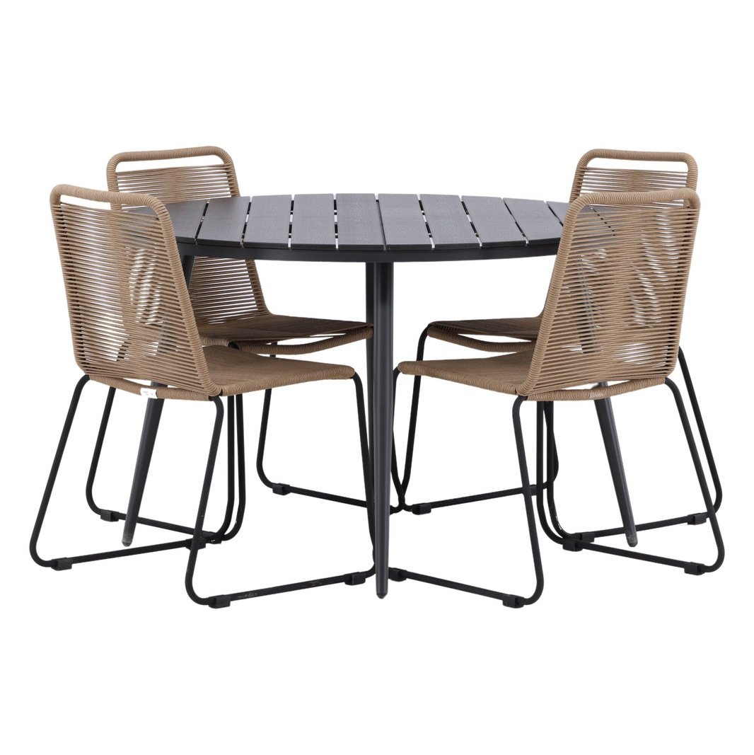 Break Spisebord Rundt 120ø + Lindos Venture Design Spisegruppe