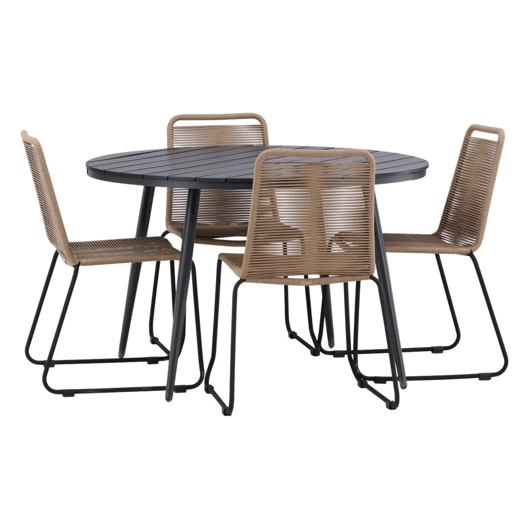 Break Spisebord Rundt 120ø + Lindos Venture Design Spisegruppe