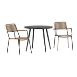 Pause Spisebord Rundt 90ø + Lindos Lenestol Venture Design Spisegruppe
