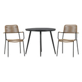 Pause Spisebord Rundt 90ø + Lindos Lenestol Venture Design Spisegruppe