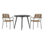 Pause Spisebord Rundt 90ø + Lindos Lenestol Venture Design Spisegruppe