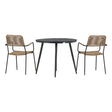 Pause Spisebord Rundt 90ø + Lindos Lenestol Venture Design Spisegruppe
