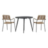 Pause Spisebord Rundt 90ø + Lindos Lenestol Venture Design Spisegruppe